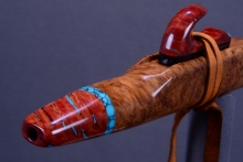 York Gum Burl Native American Flute, Minor, Mid G-4, #I16L